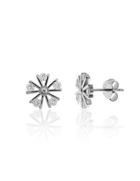 Pendientes Pequeños de Plata y Circonita