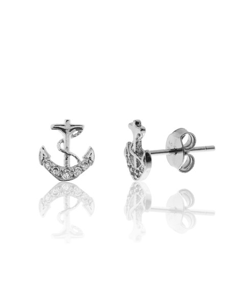 Pendientes Ancla de Plata