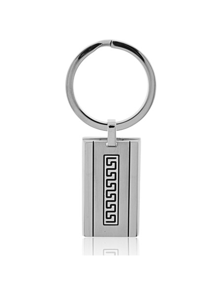 llavero personalizado de acero, llavero rectangular para hombre de acero