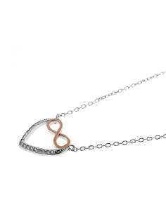 collar corazon con infinito de plata, gargantilla amor infinito san valentin 2