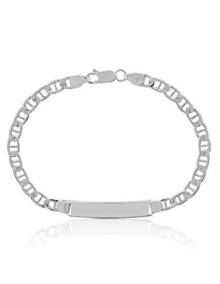 esclava de plata personalizada para hombre, no me olvides