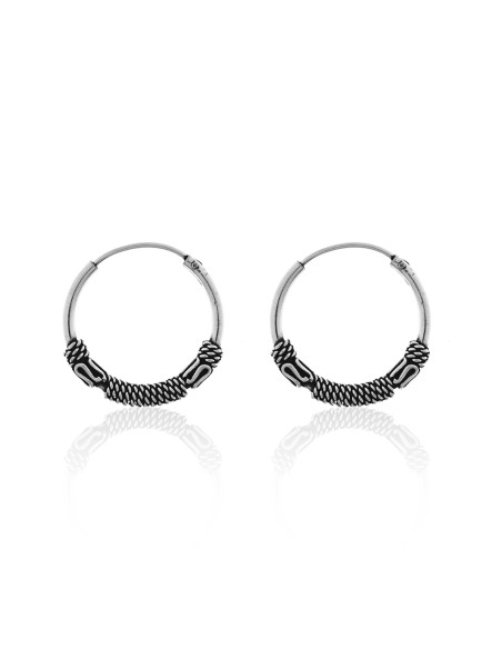 aretes de plata para mujer, aros hippies para mujer de plata