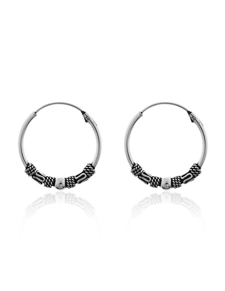 aros hippies de plata para mujer o hombre, aretes bohemios plata