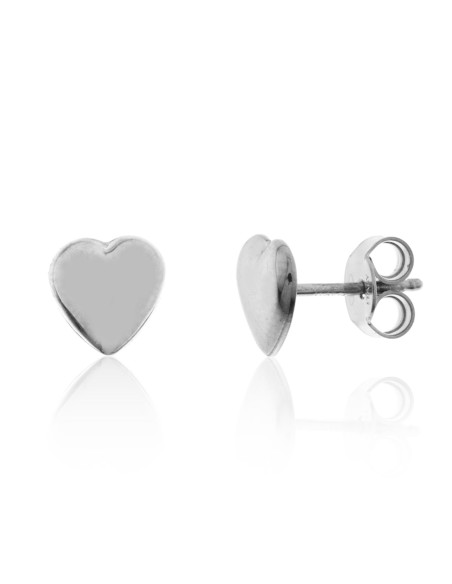 pendientes corazon para mujer plata, pendientes de presión mujer