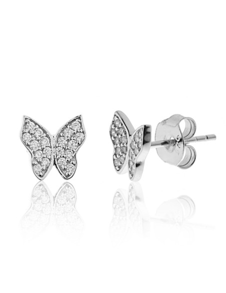 pendientes para niña de plata con mariposa, pendientes mariposa