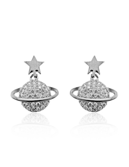 Pendientes Planeta de Plata