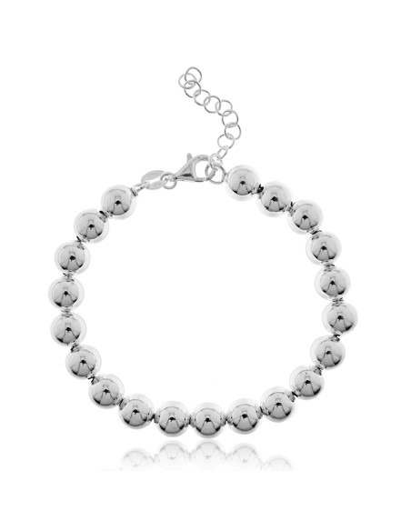 Pulsera Bolas 8mm. de Plata