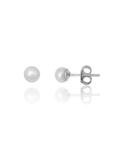 pendientes perla cultivada plata para mujer