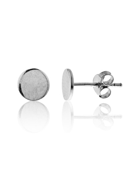 Pendientes Círculo Plano Plata