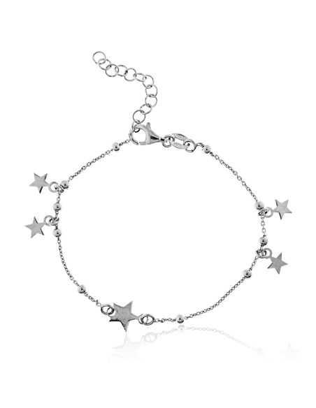 Pulsera Estrellas y Bolas de Plata