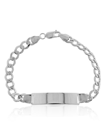 Esclava 8mm. Cadena Barbada Plata de Ley