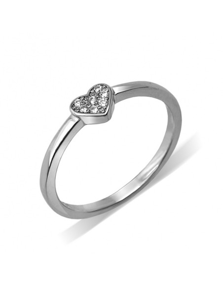 Anillo Corazón Mini 4mm. Plata