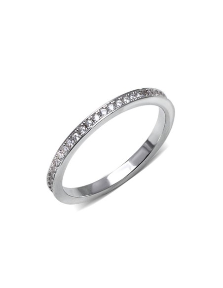 Anillo Riviere 2mm. Plata