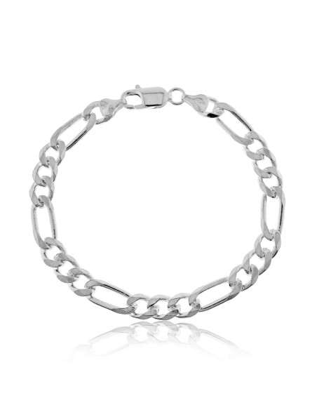 Pulsera Cadena 3x1 7mm. Plata