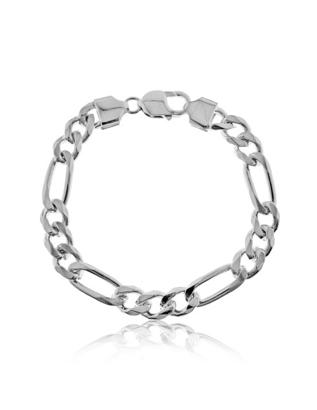 Pulsera 9mm. de Cadena 3x1 Plata