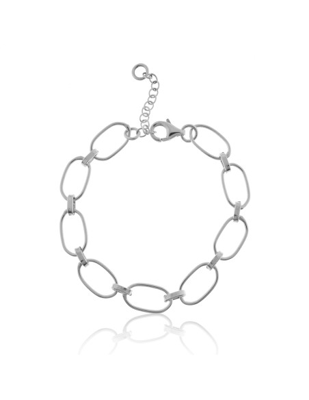 Pulsera Cadena Eslabones 8mm. Plata