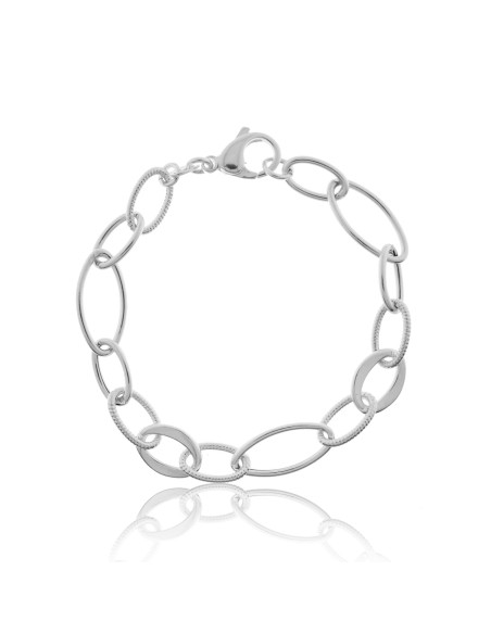 Pulsera Cadena Ovalada Plata