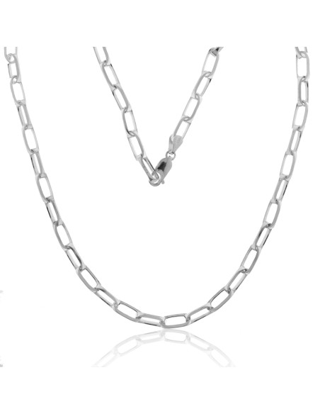 Collar Cadena Cuadrada 6mm. Plata