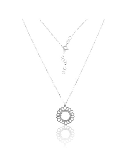 Collar Girasol 18mm. Plata