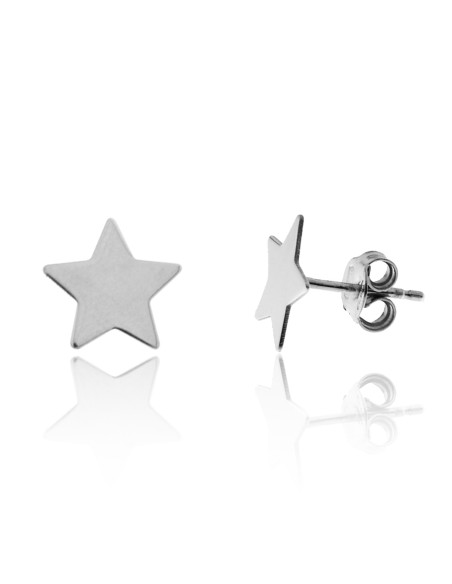 Pendientes Estrella 10mm. Plata