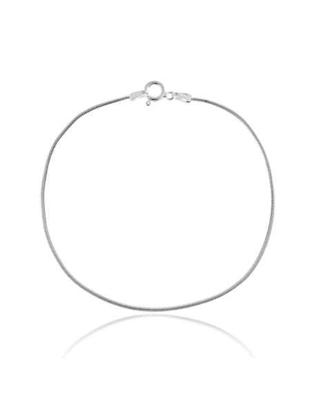 Pulsera Cadena Cola de Topo 1mm. Plata