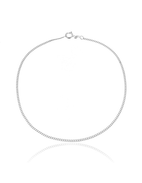 Tobillera Cadena Barbada 1,5mm. Plata