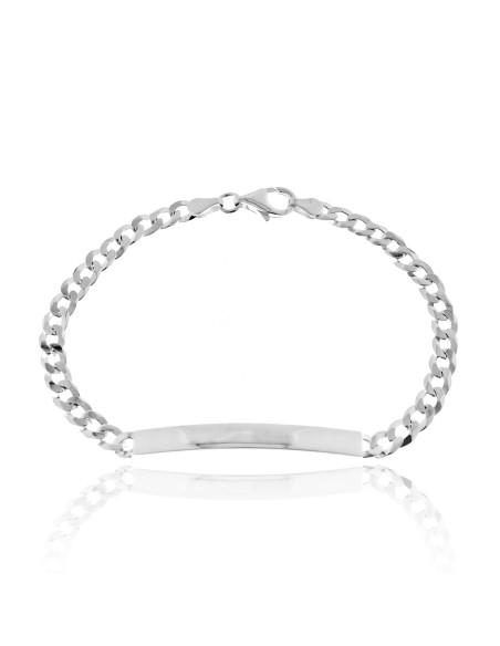 Esclava 5mm. Cadena Barbada Plata