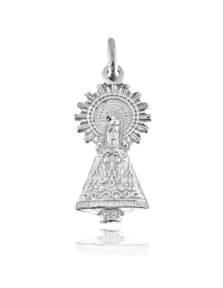 Colgante Virgen del Pilar 27mm. Plata