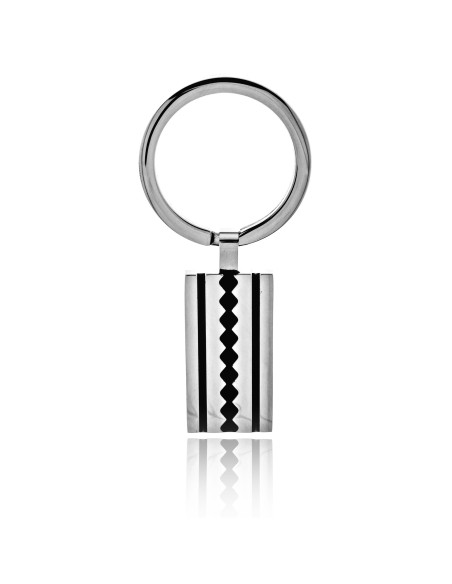 Llavero Étnico Rectangular Acero 15,5x30mm.