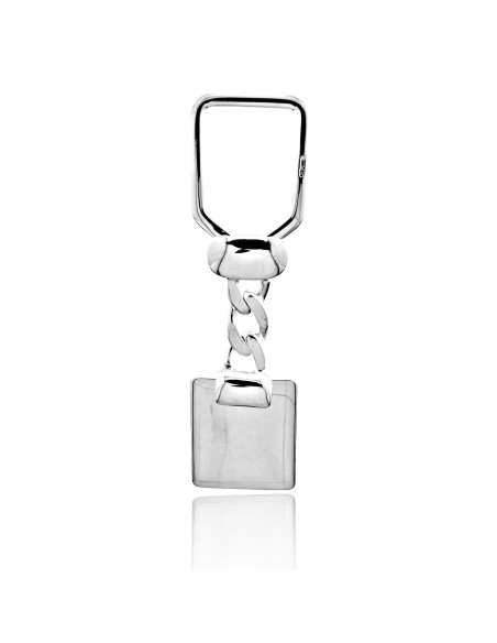 Llavero Placa 24x29mm. Plata 925