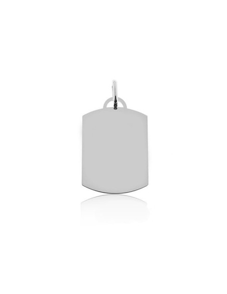 Placa Rectangular Plata 18,5x25,5mm.
