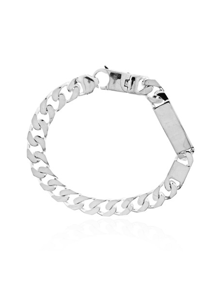 Esclava Cadena Barbada 9mm. Plata