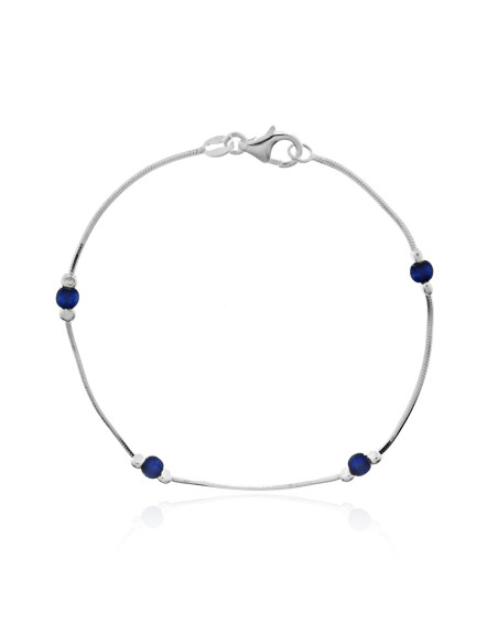 Pulsera de Plata y Piedras Azules