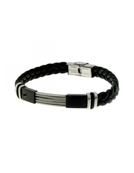 Pulsera de Acero y Cuero