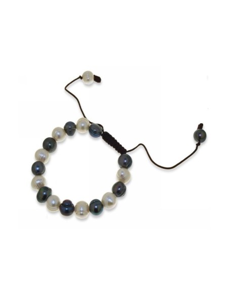 Pulsera de Perlas y Macramé