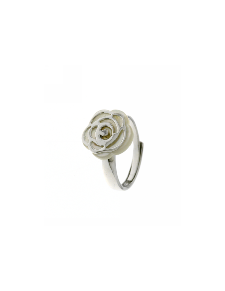 Anillo Rosa de Plata y Nácar