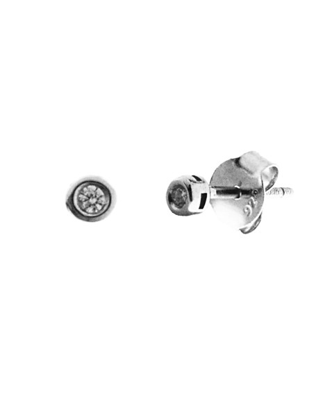 Pendientes Chatón 2mm. Plata