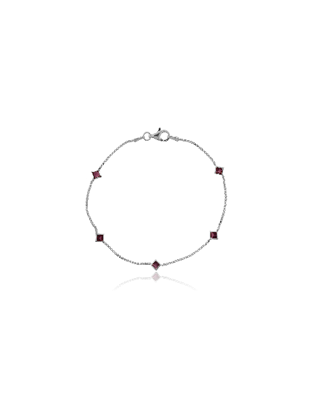 Pulsera de Plata y Circonitas Rosa