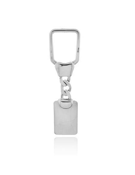 Llavero Placa 21x30mm. Plata de Ley