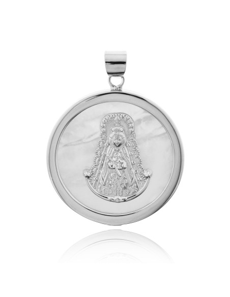 Medalla Virgen del Rocío 30mm. Plata