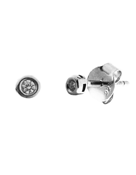 Pendientes Chatón 3mm. Plata