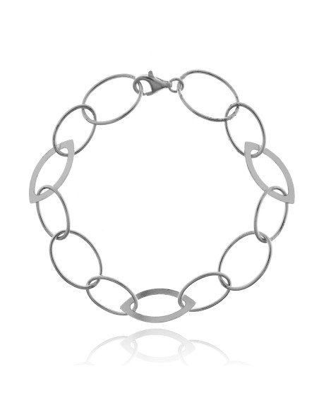Pulsera Ancha Cadena de Plata