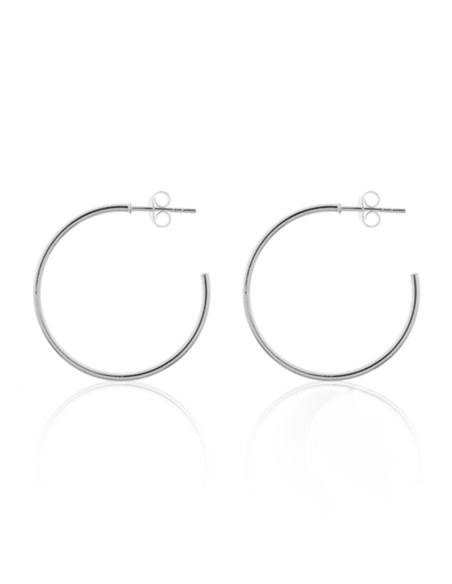 Aros de Plata 30mm. con Presión