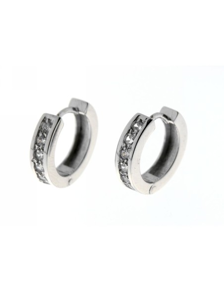 Aros de Plata y Circonita 4x10mm.