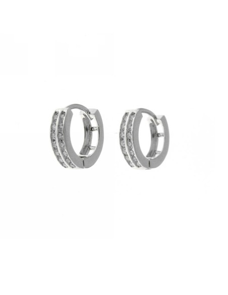 Aros de Plata y Circonita 3,5x9mm.