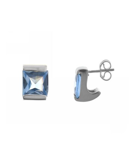 Pendientes Piedra Azul Plata