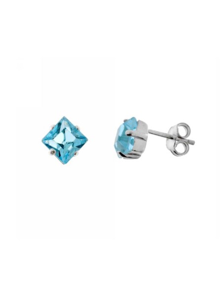 Pendientes Circonita Azul
