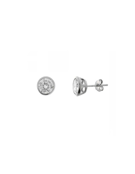 Pendientes Chatón 6mm. Plata