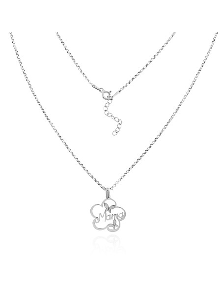 Collar Flor para Mamás de Plata