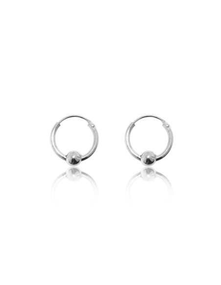 Aros con Bola Plata 1,5x12mm.